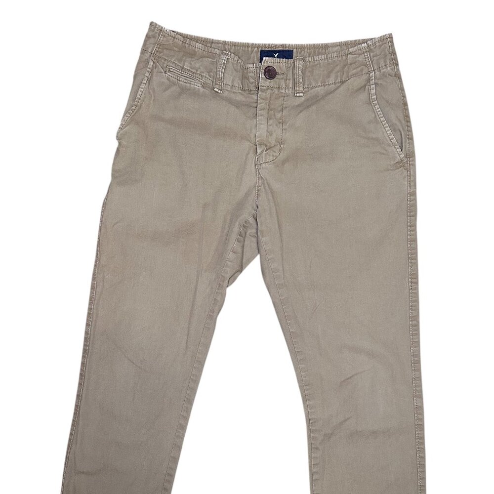 American Eagle Khaki Chino Pants 30X30 Slim Straight